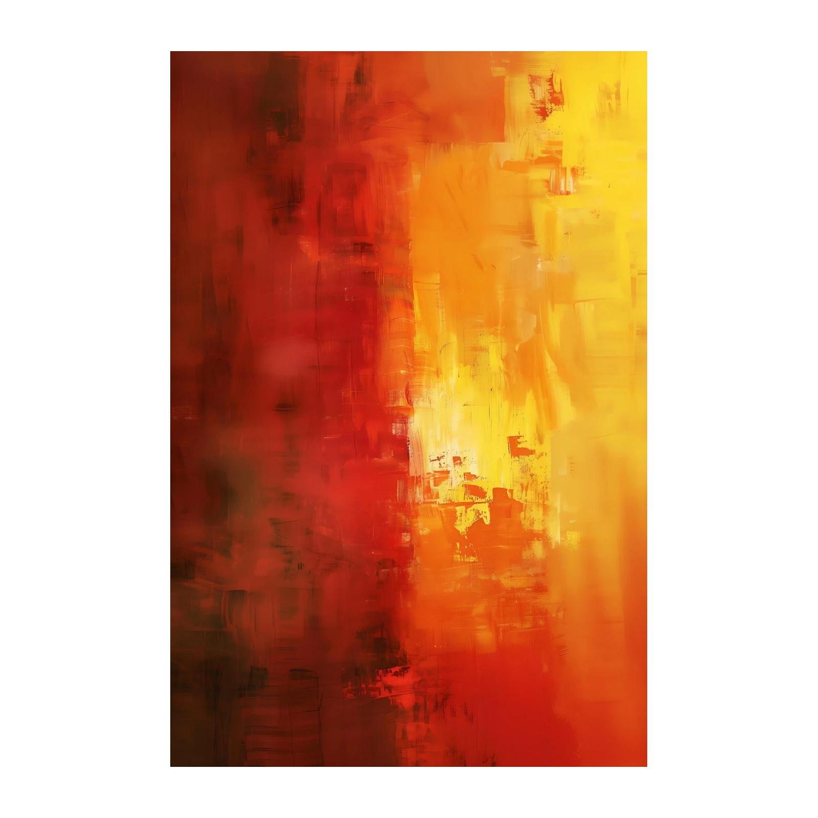 Vibrant Fire Abstract Modern Art Wall Art