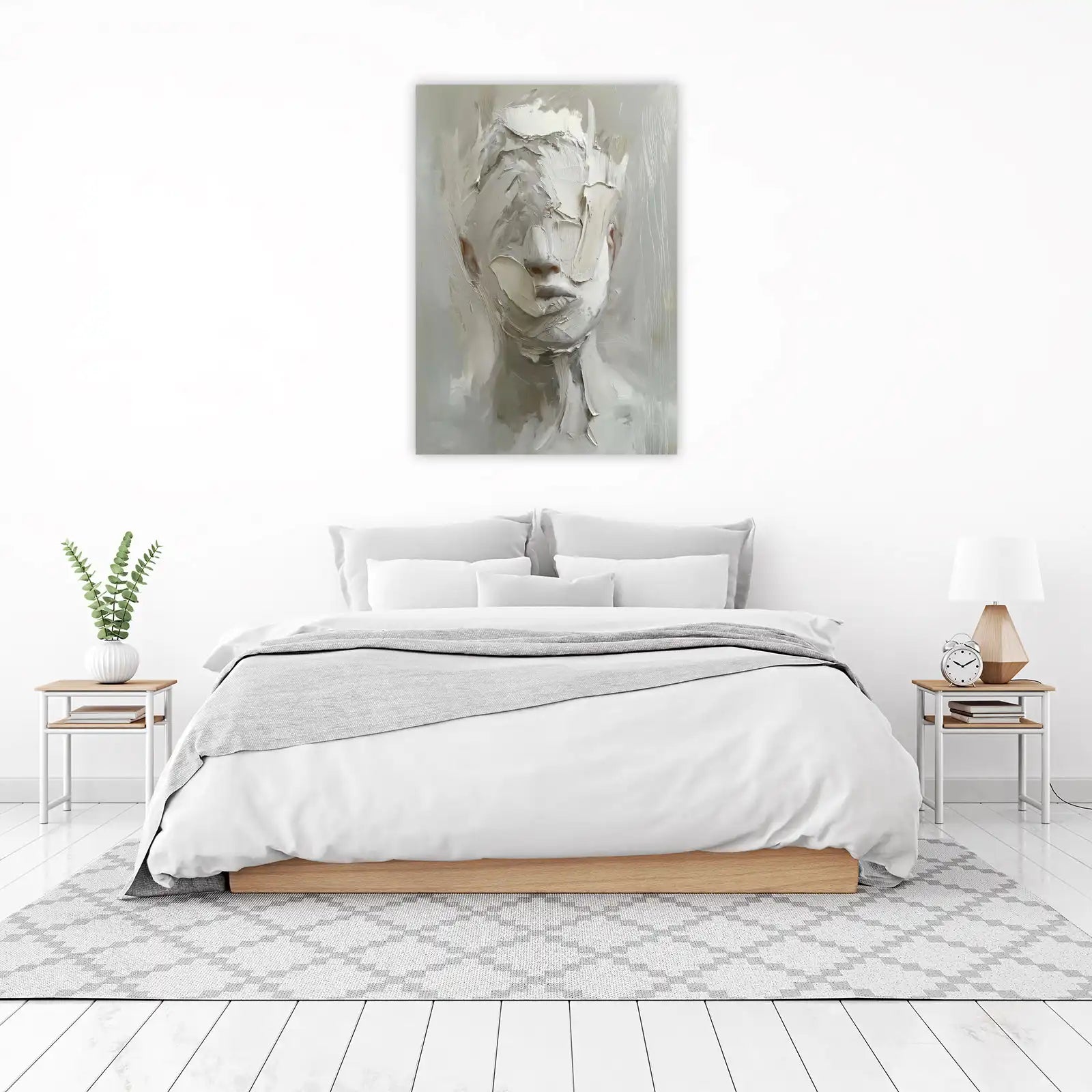 Abstract Face Palette Knife Oil Wall Art