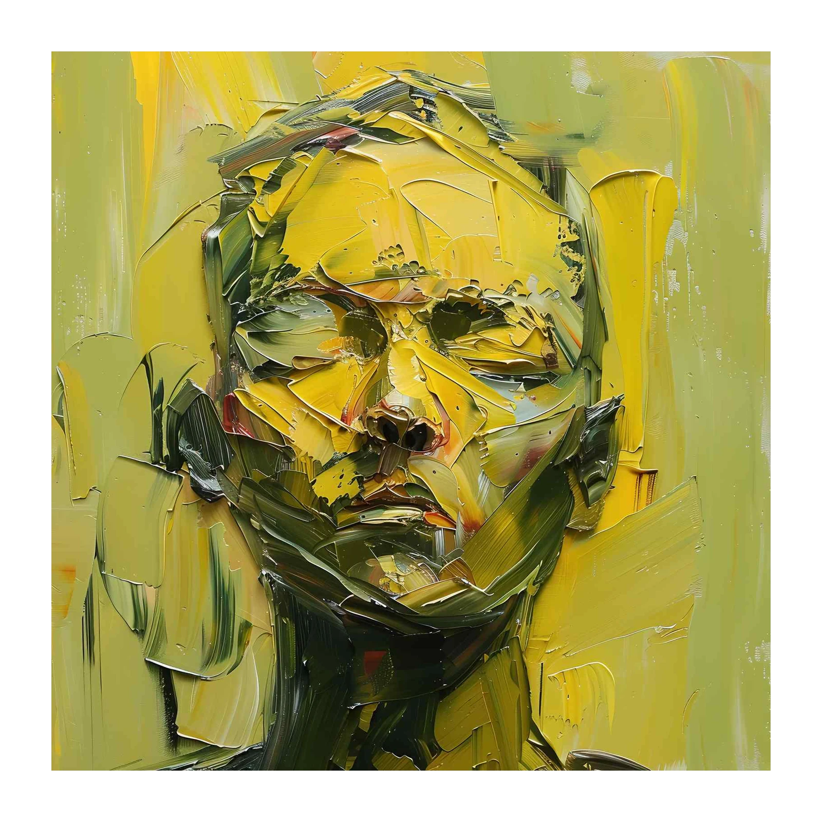 Impressionist Yellow Portrait Wall Art