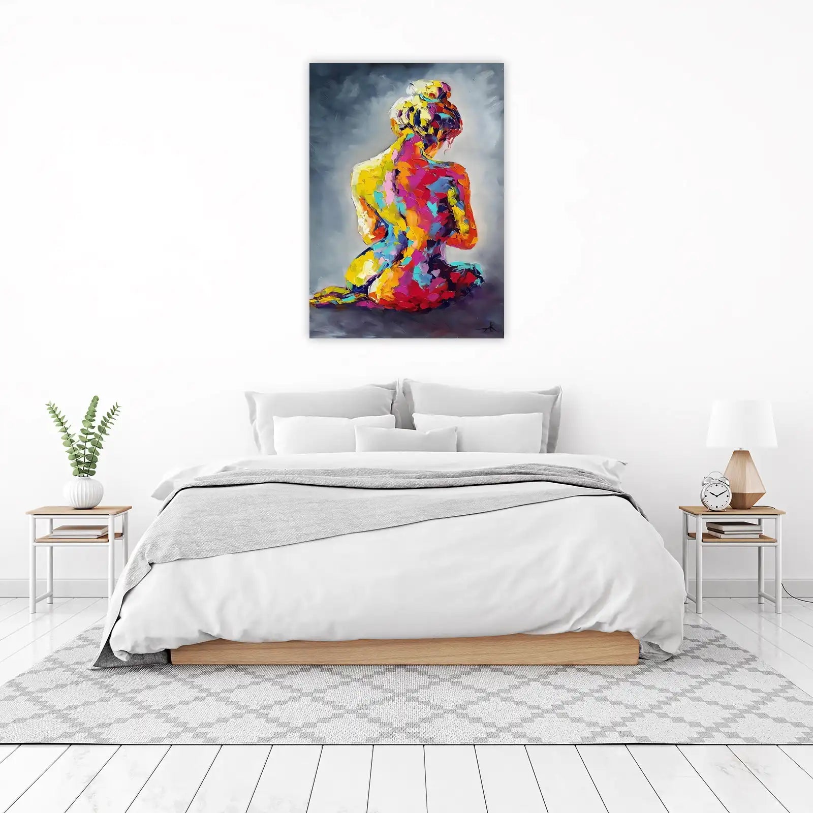 Vibrant Abstract Figure Wall Art