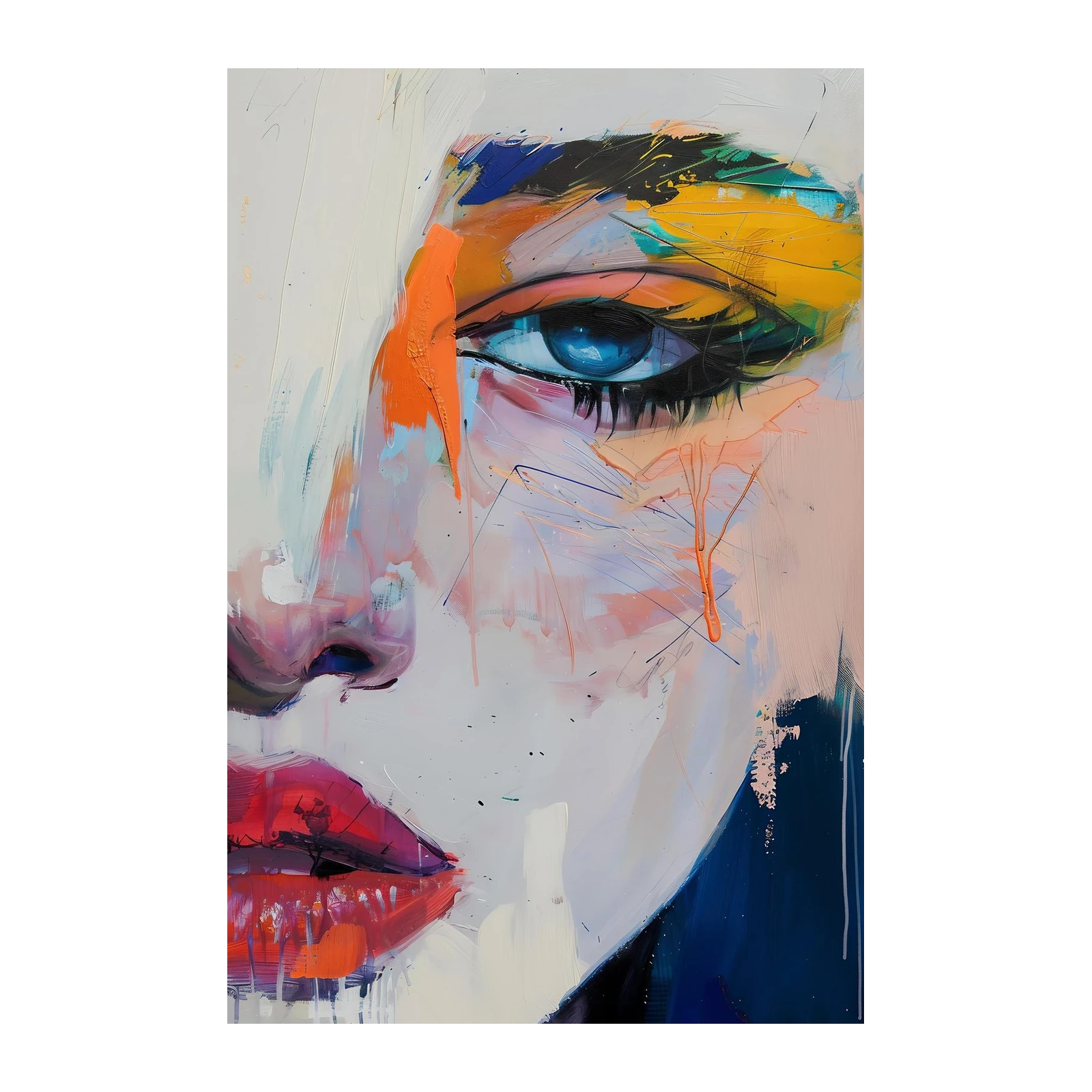 Bold Abstract Portrait Wall Art