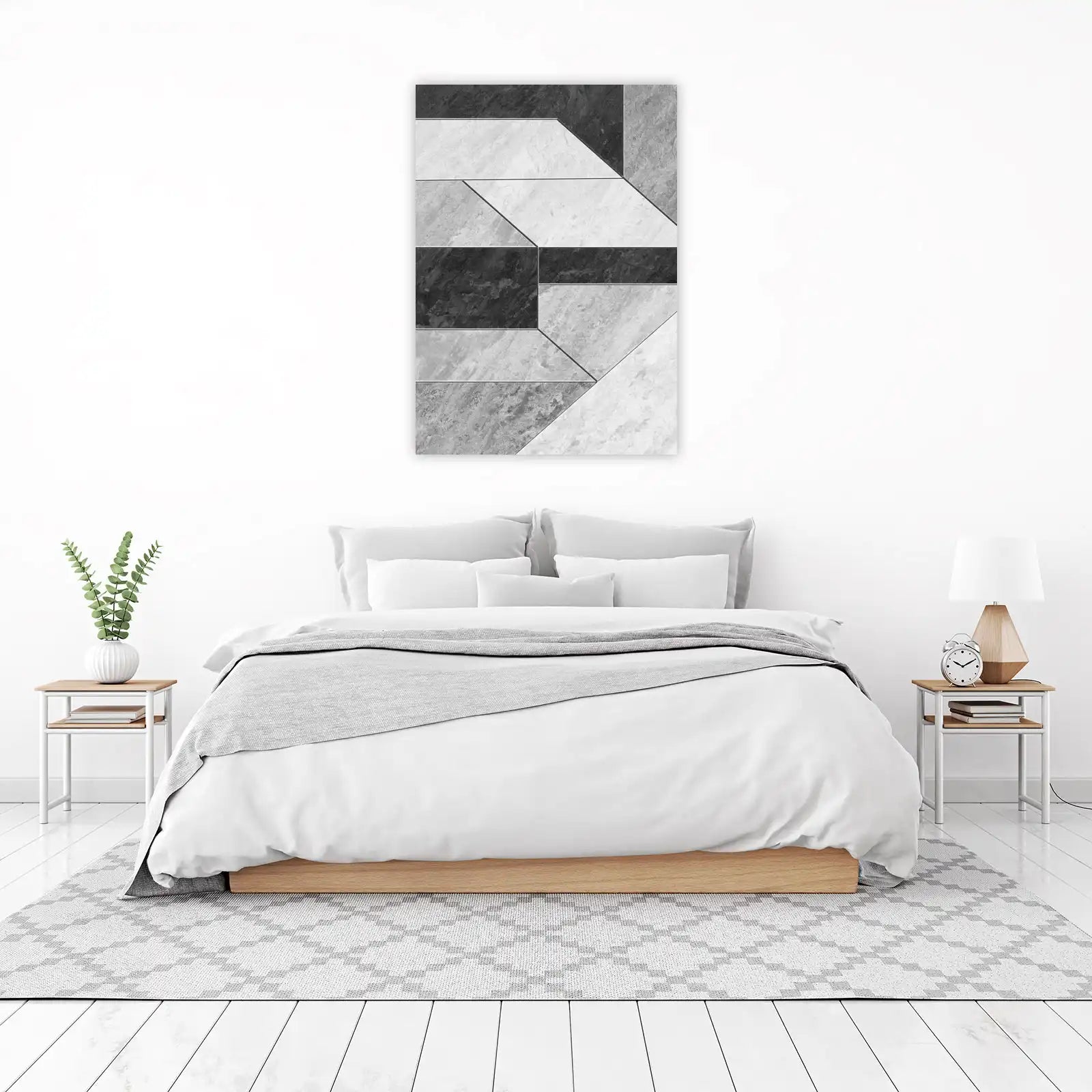 Geometric Marble Texture Wall Art