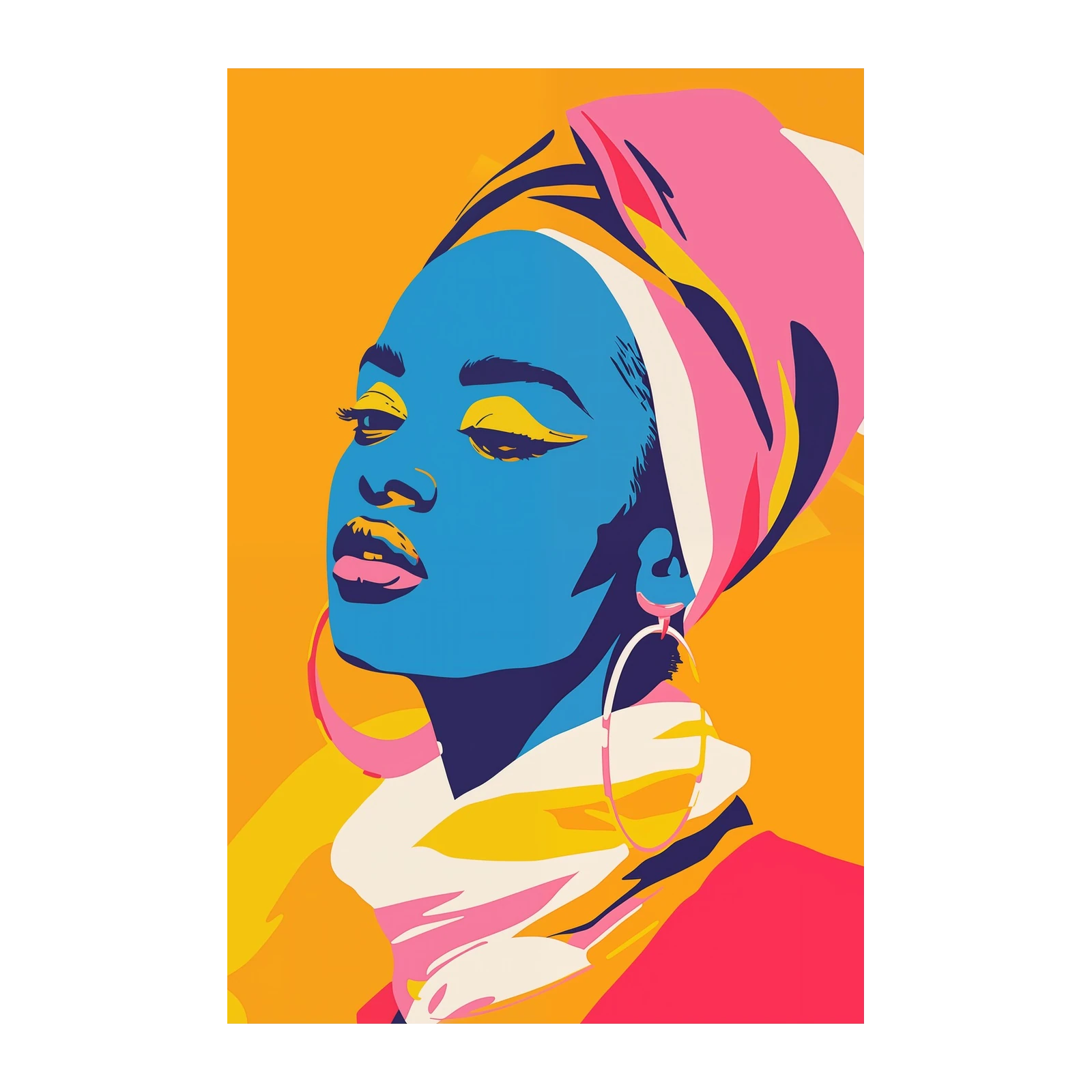 Vibrant Pop Art Woman Wall Art
