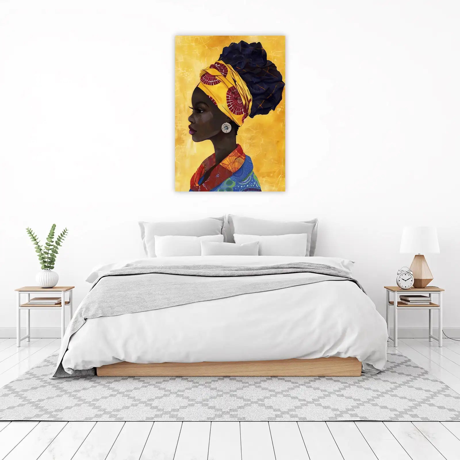 Vibrant Afro Queen Wall Art