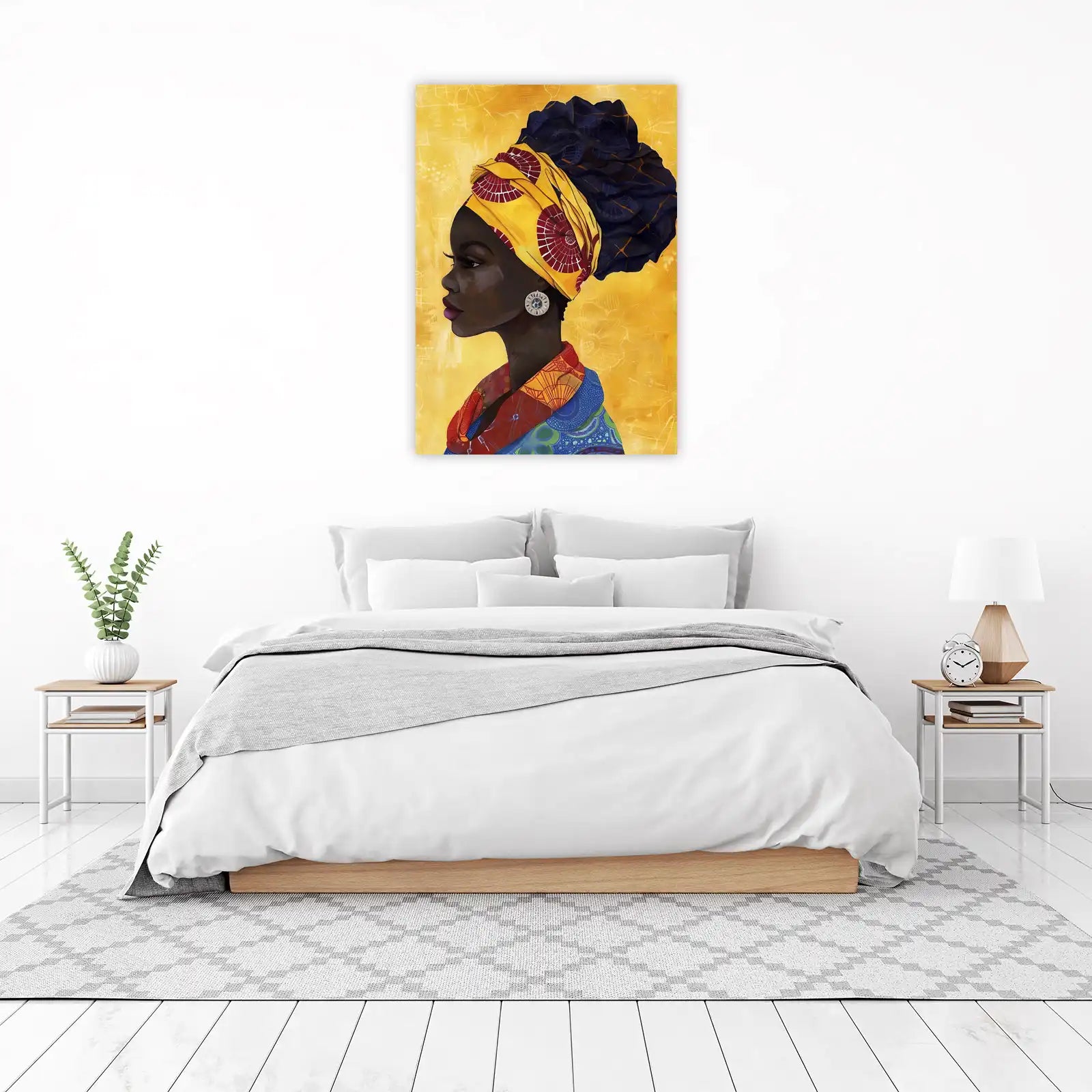 Vibrant African Woman Portrait Wall Art