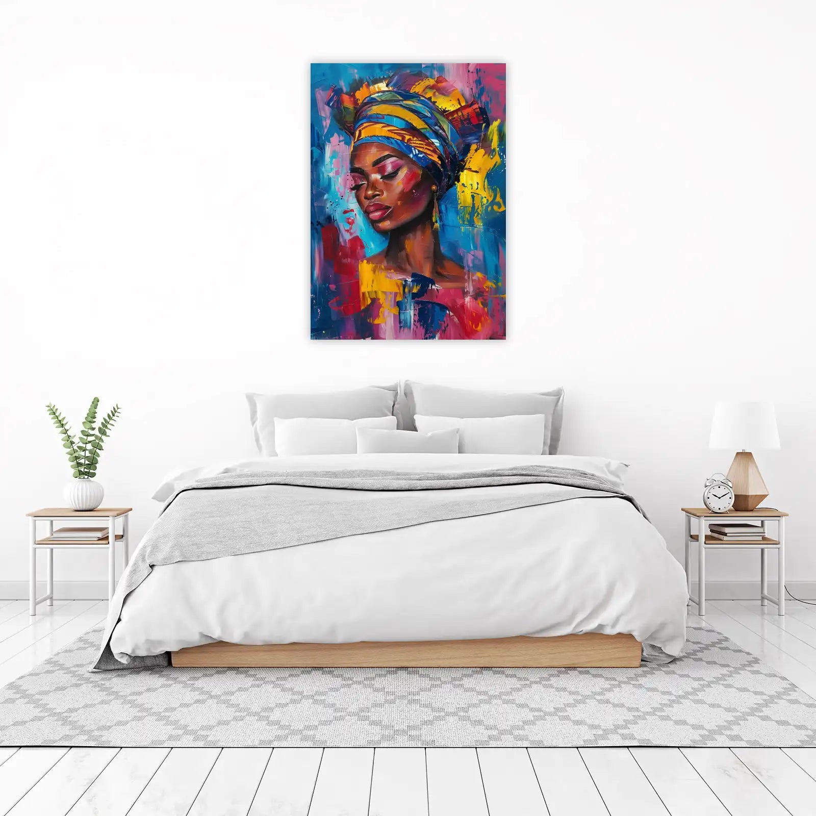 Vibrant African Woman Wall Art