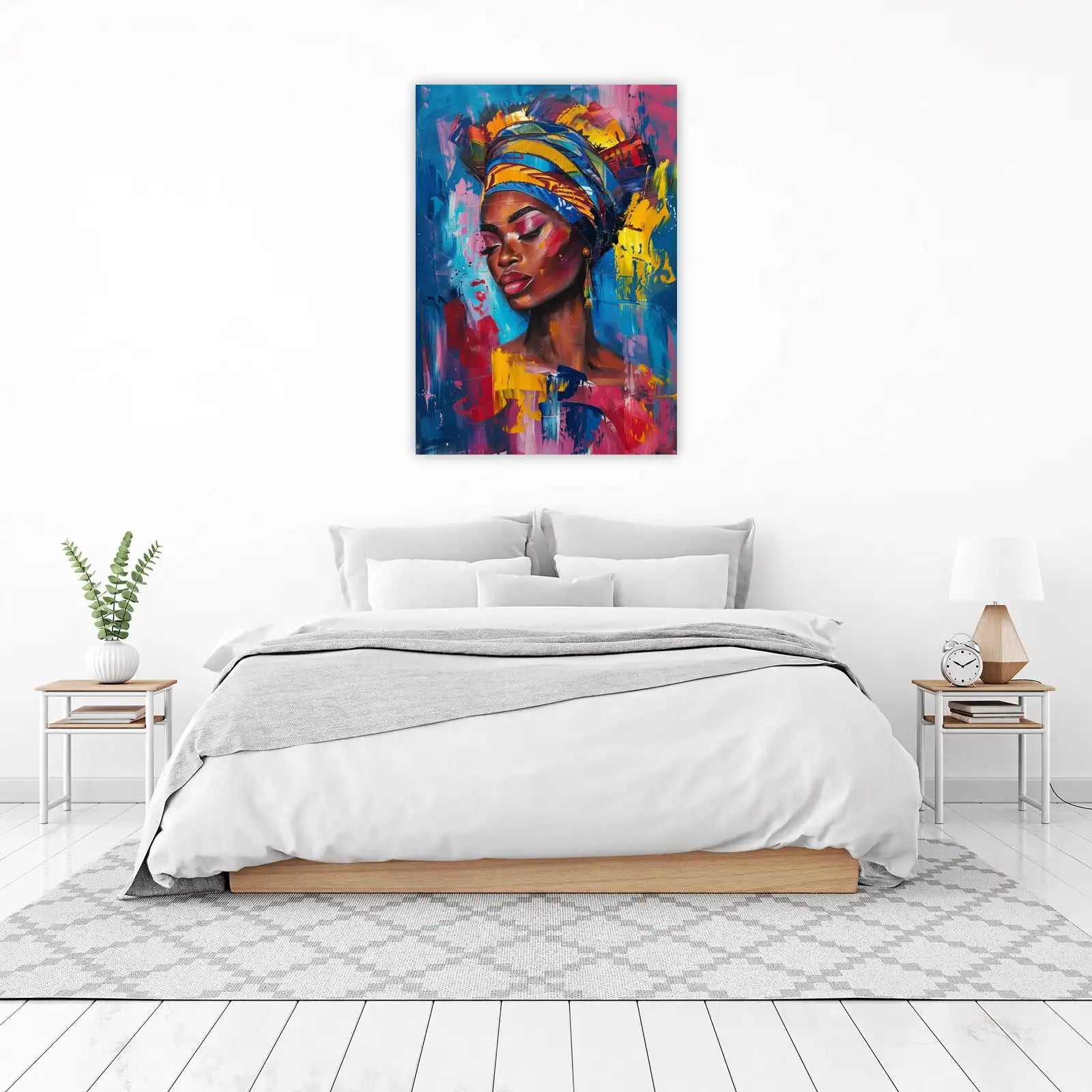 Vibrant African Woman Portrait Wall Art