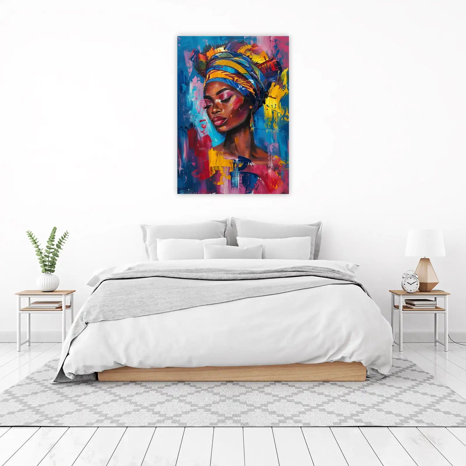 Vibrant African Beauty Abstract Wall Art
