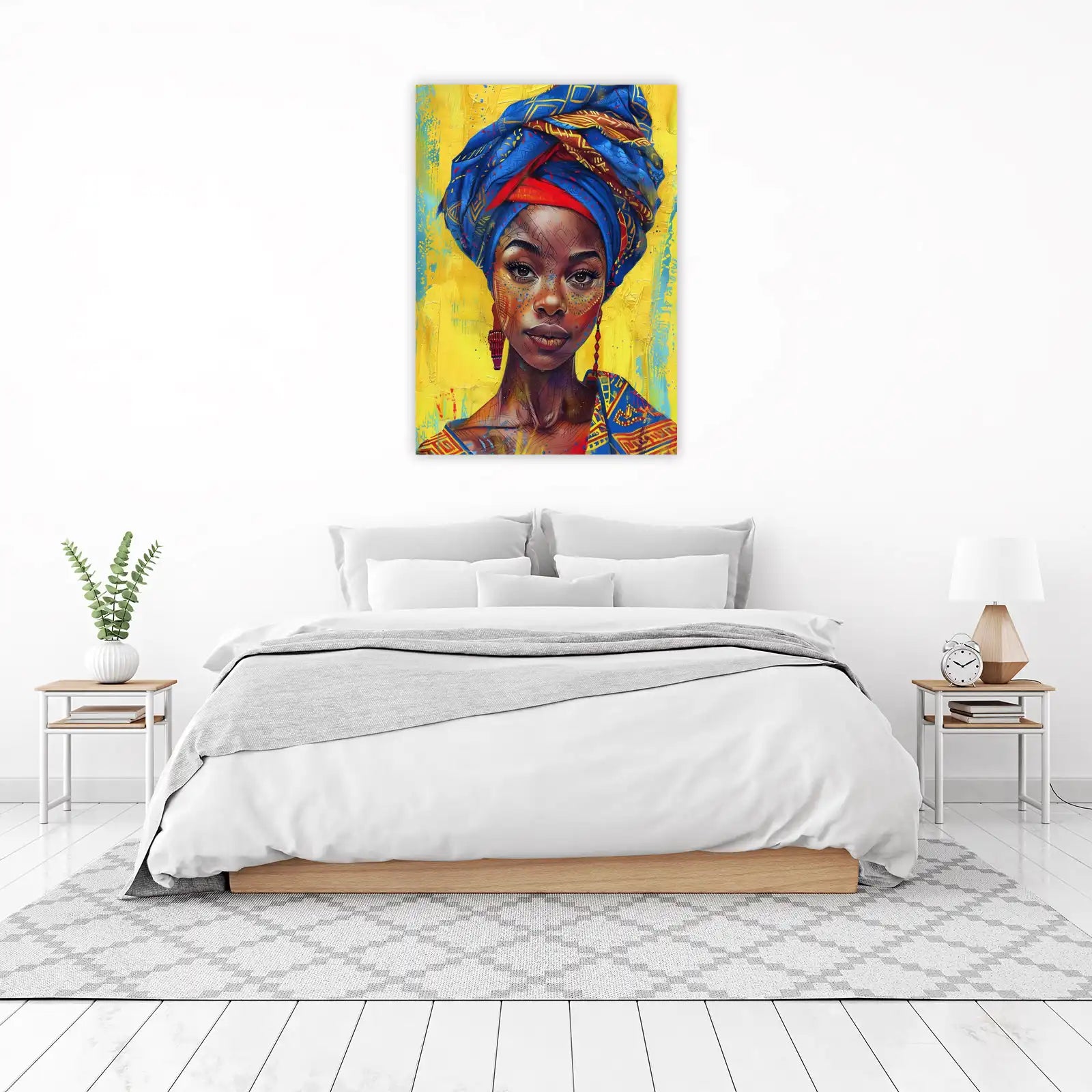Vibrant African Woman Portrait Wall Art