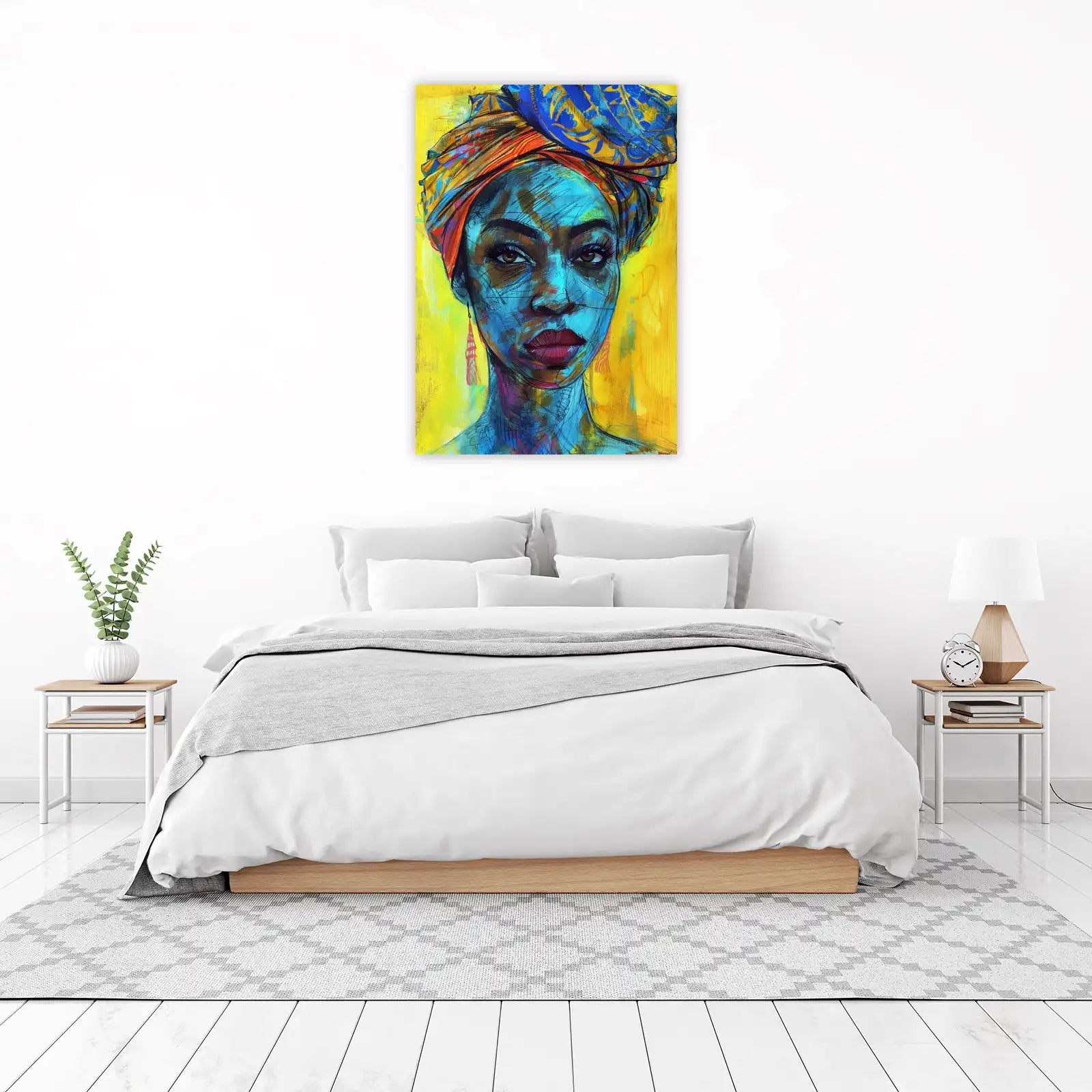 Vibrant African Woman Portrait Wall Art