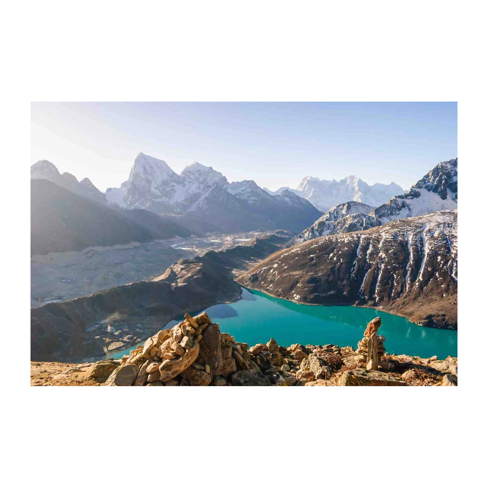 Turquoise Himalayan Lake Landscape Wall Art