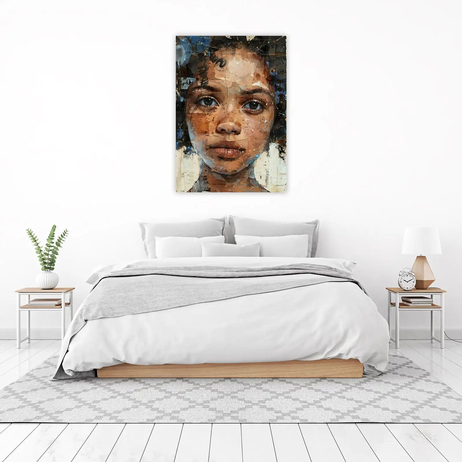 Captivating Portrait Mixed Media Wall Art