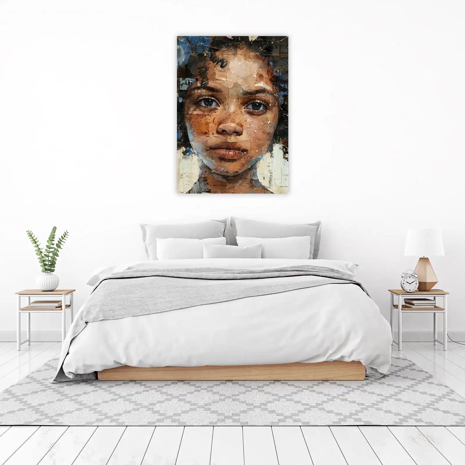 Captivating Portrait Mixed Media Wall Art