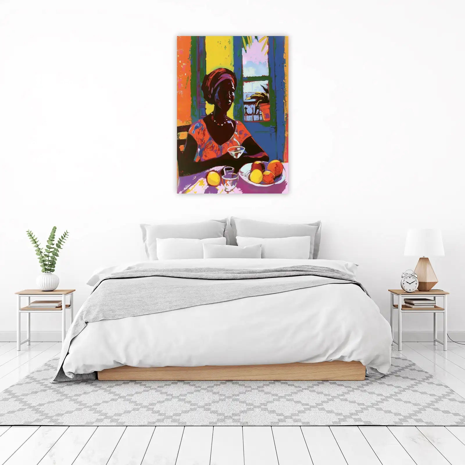Vibrant Afro-Caribbean Woman Portrait Wall Art