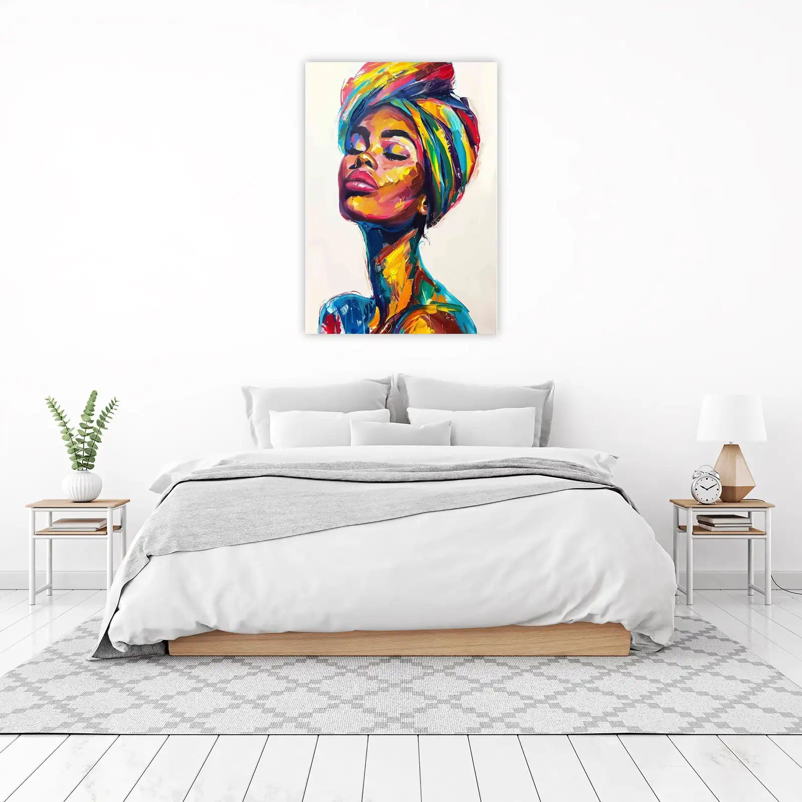 Vibrant Aura Woman Abstract Wall Art