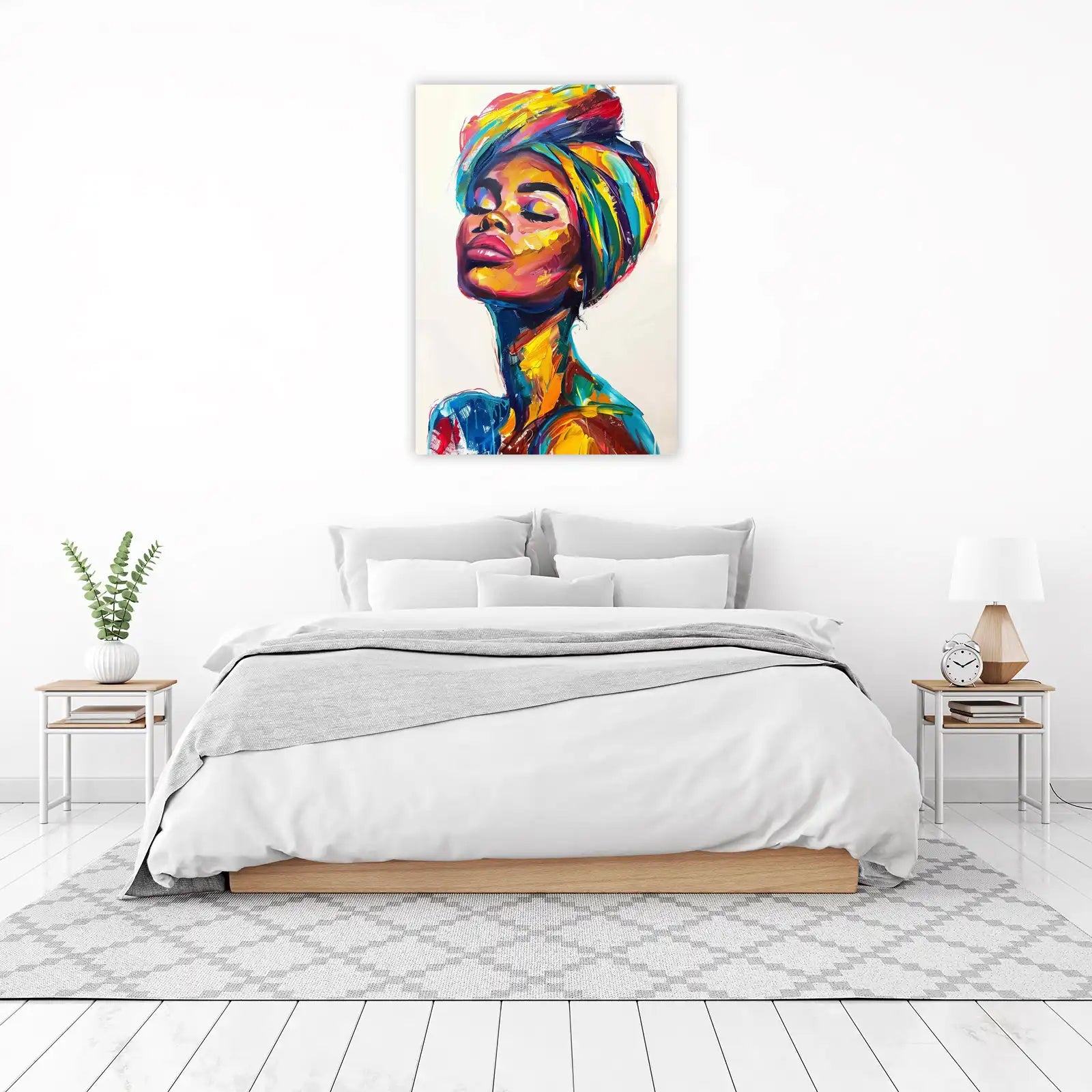 Vibrant Portrait Wall Art - Bold Abstract Art