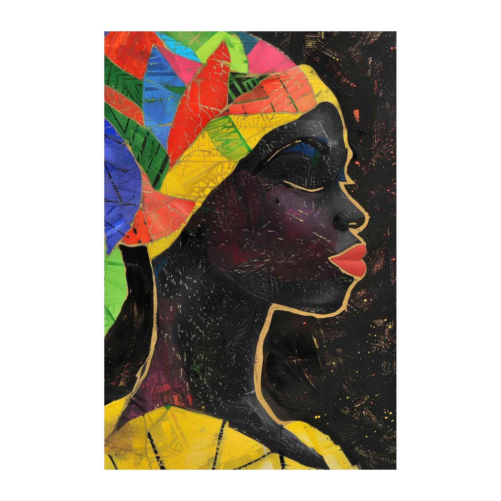 Vibrant African Woman Wall Art
