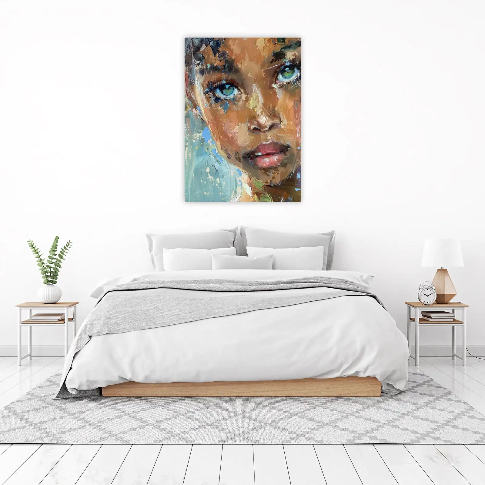 Captivating Gaze Expressive Portrait Wall Art
