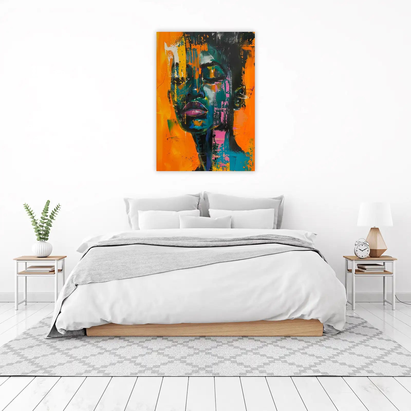 Vibrant Abstract Portrait Wall Art