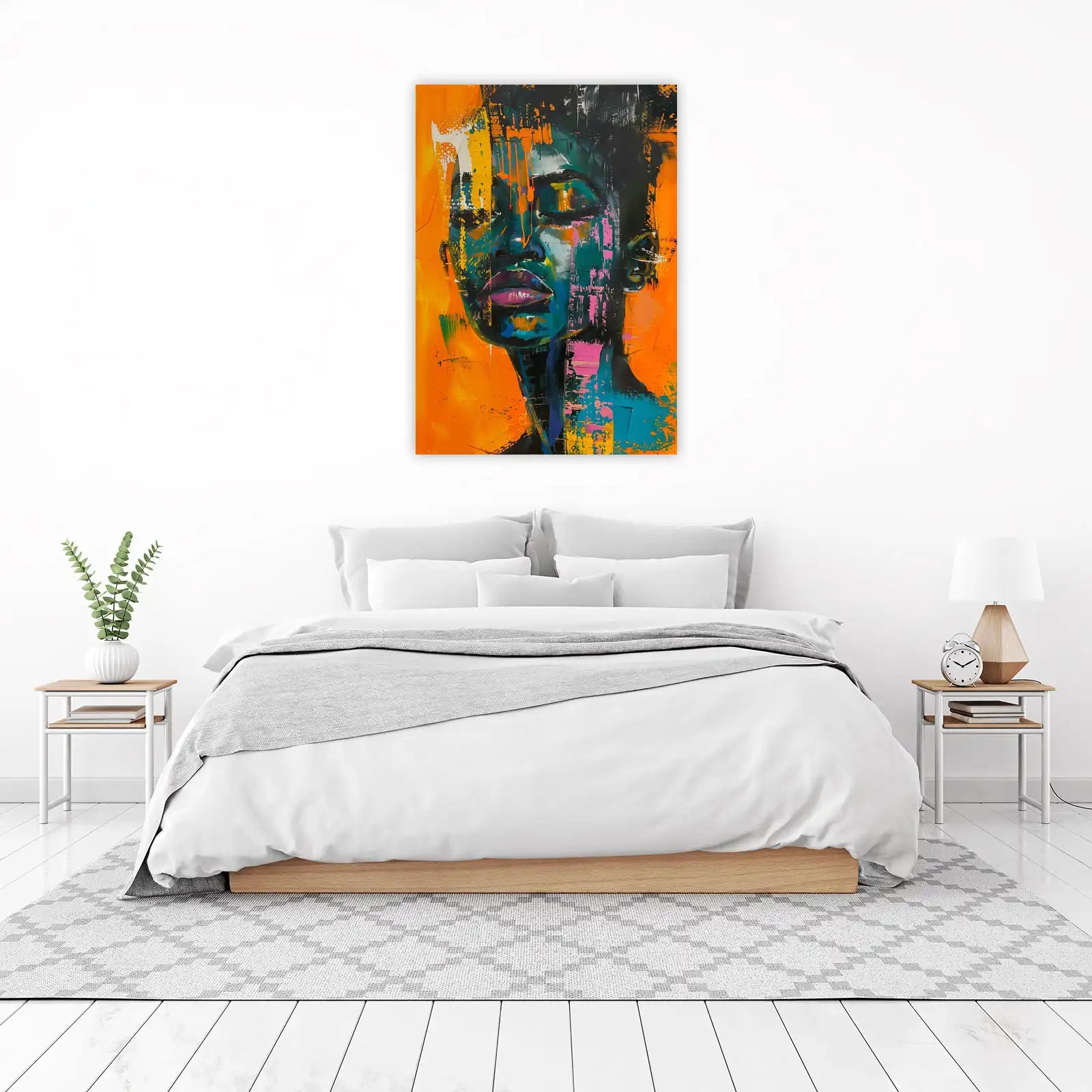 Vibrant Abstract Portrait Wall Art