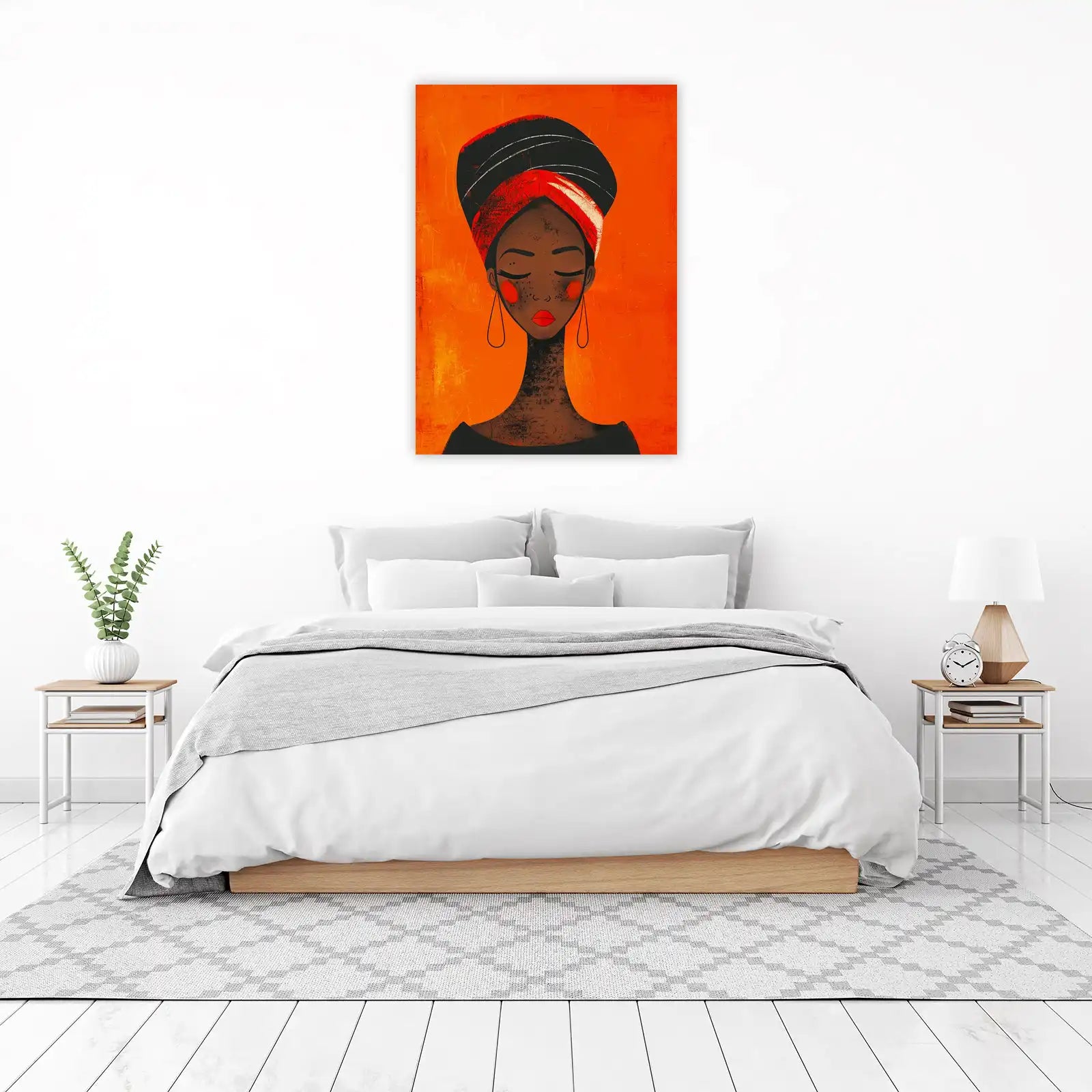 Vibrant African Woman Portrait Wall Art
