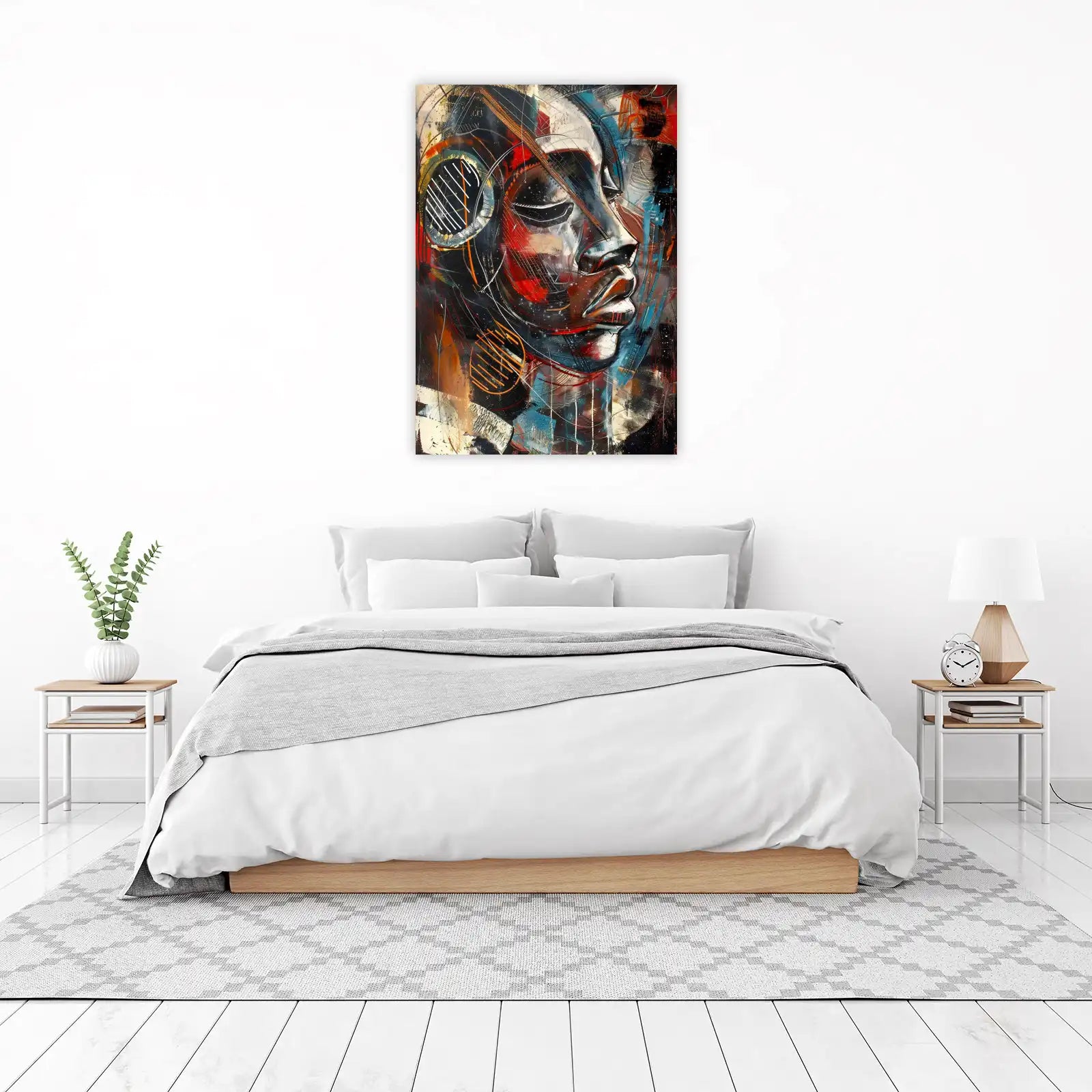 Abstract Futuristic Portrait Wall Art