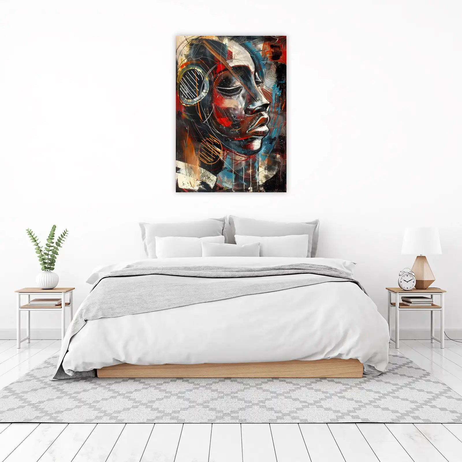 Expressive Portrait Abstract Face Wall Art