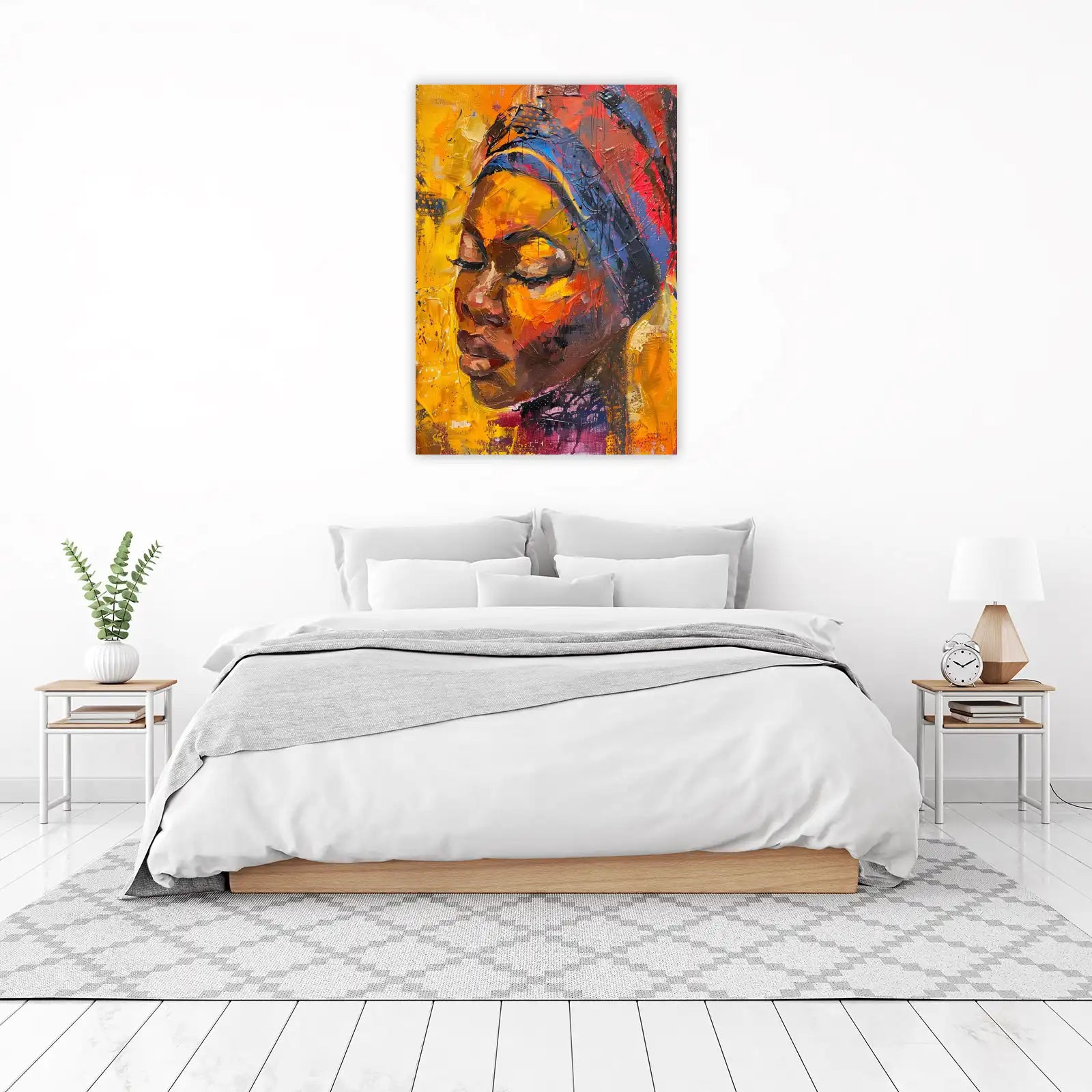 Vibrant Portrait Abstract Woman Wall Art