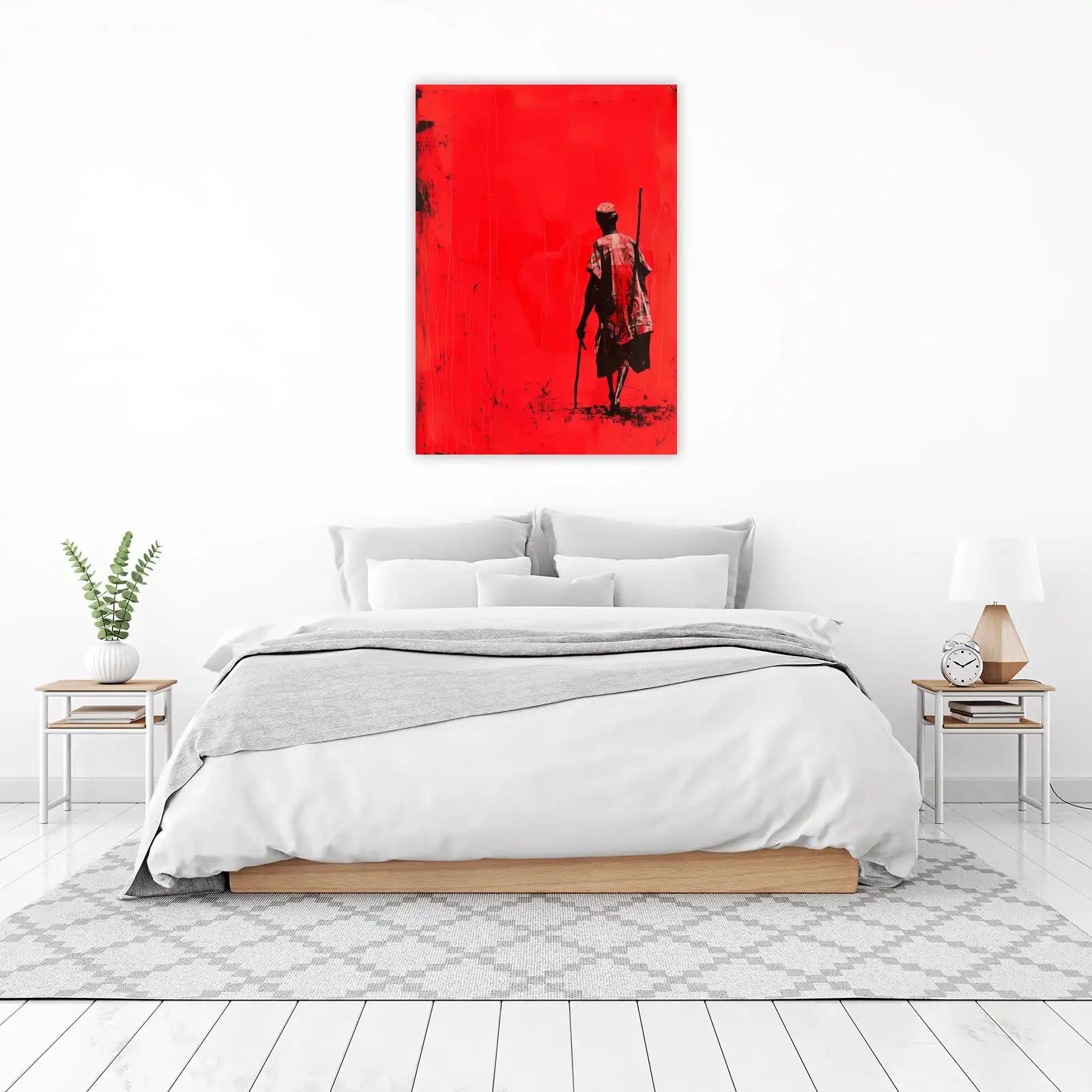 Bold Wanderer Red Abstract Wall Art