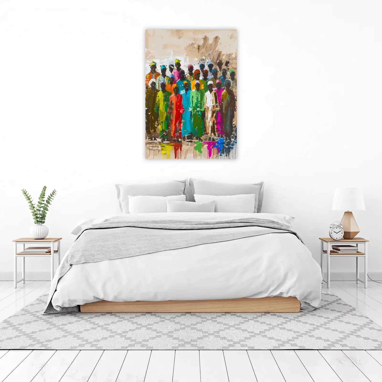 Vibrant Figures African Art Wall Art