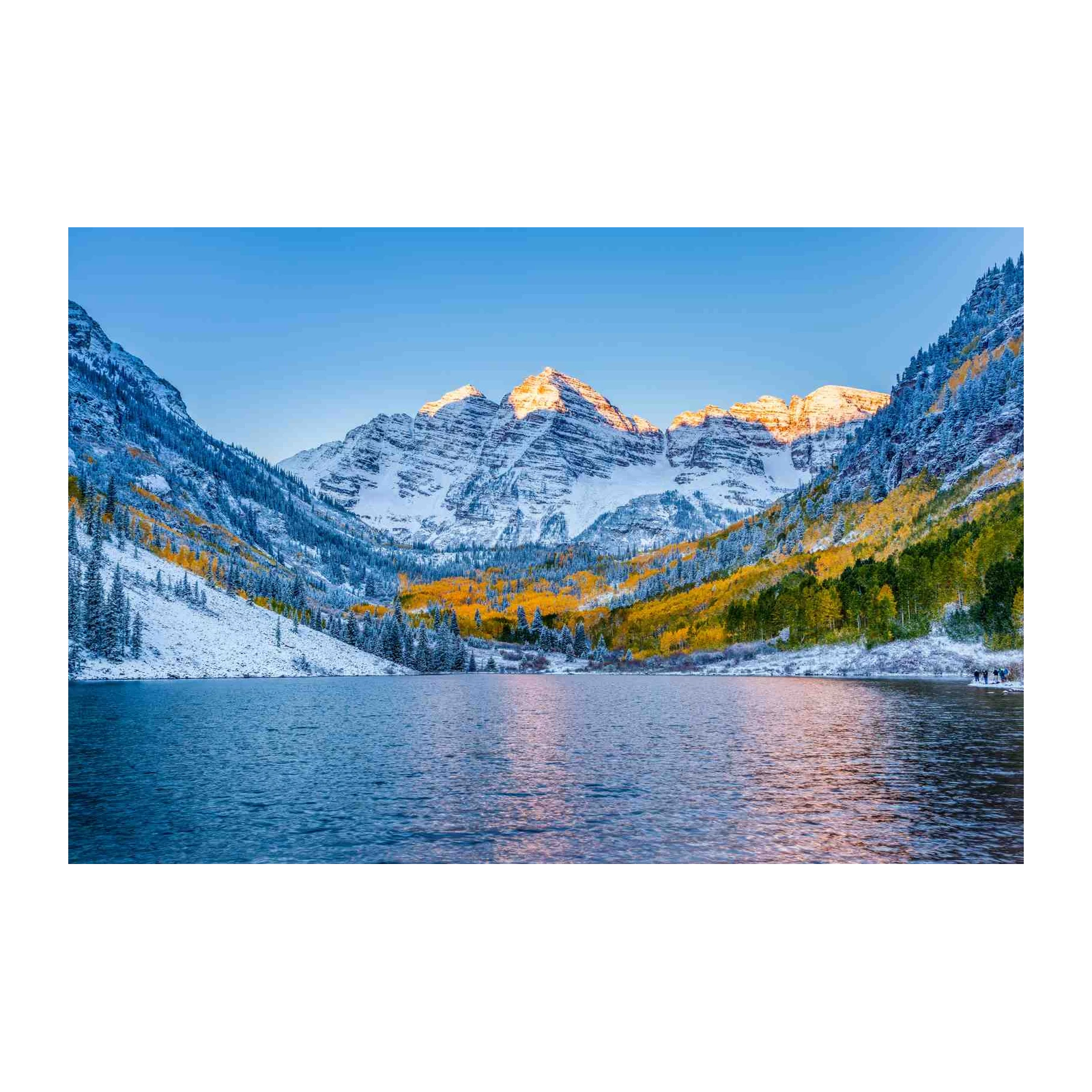 Majestic Mountain Lake Fall Colors Wall Art