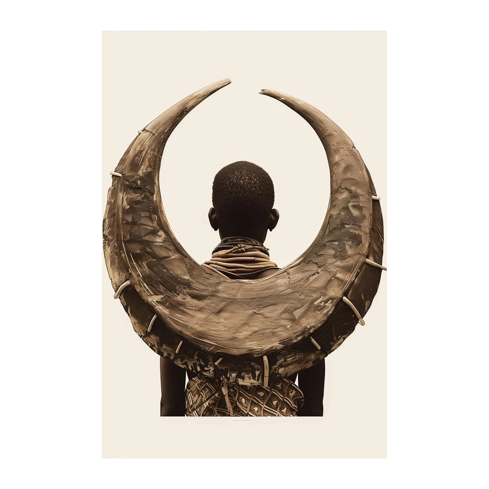 Tribal Crescent Neckpiece African Art Wall Art