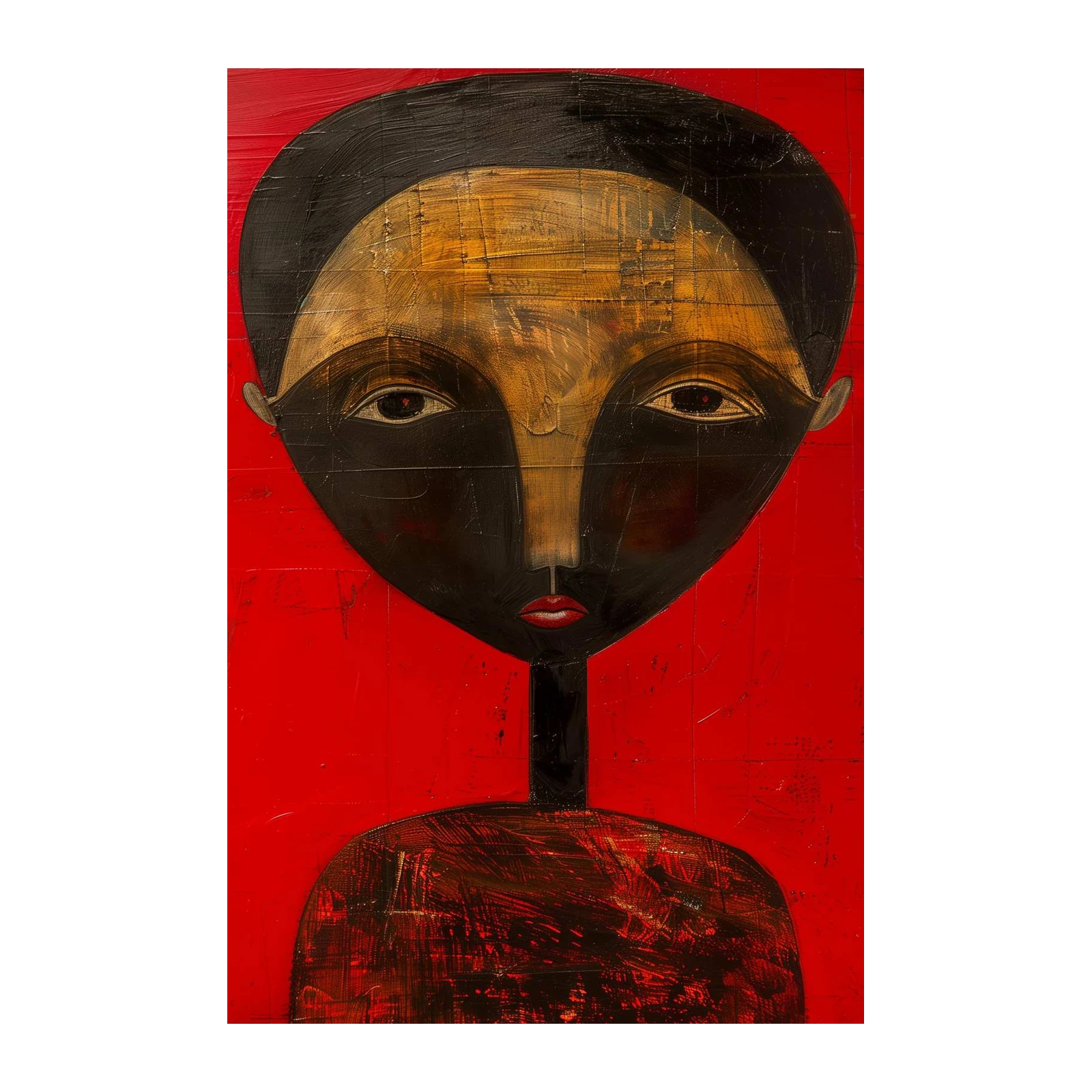Expressive Portrait Modern Art Wall Art