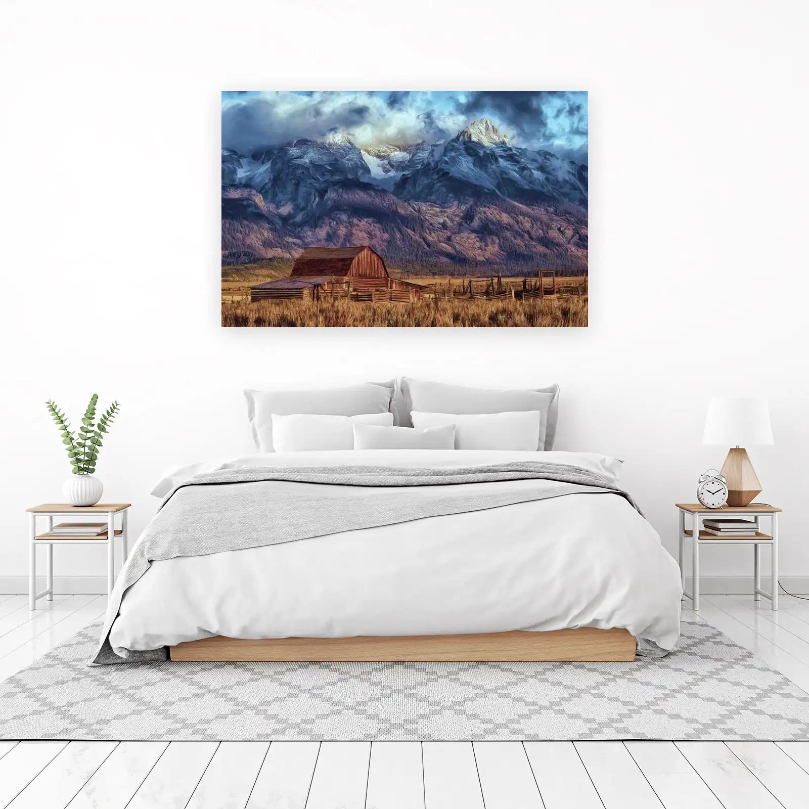 Rustic Barn Mountain Serenity Wall Art