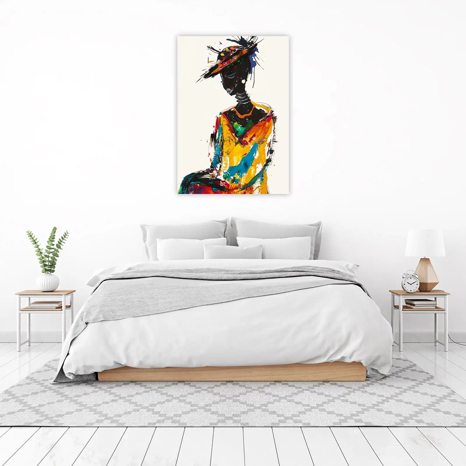 Vibrant Abstract Portrait Wall Art