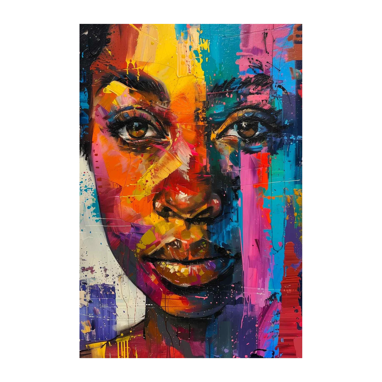 Vibrant Expression Portrait Wall Art