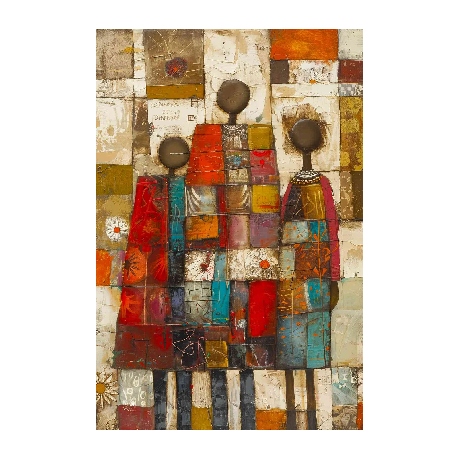 Vibrant Family Portrait Wall Art