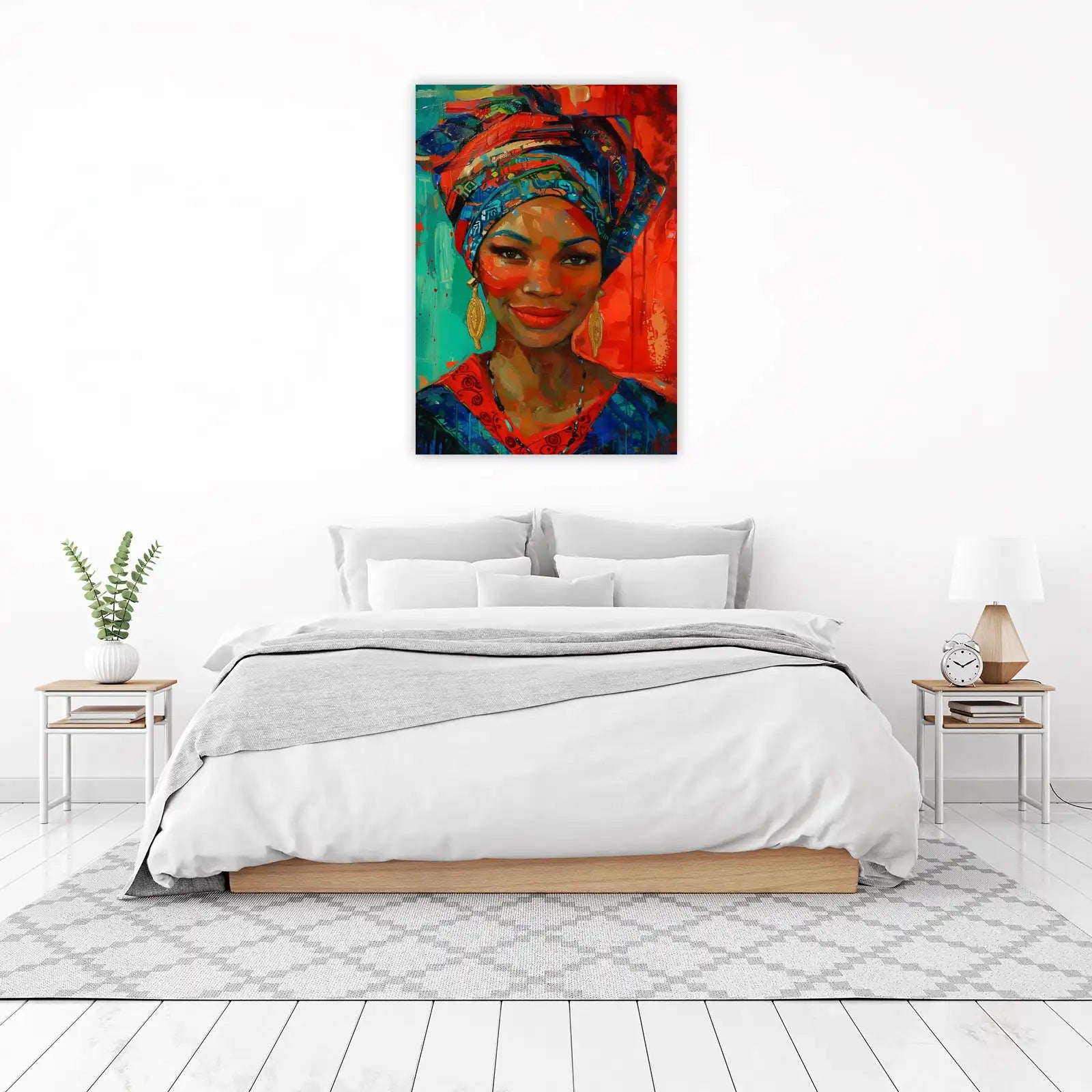Vibrant African Woman Portrait Wall Art