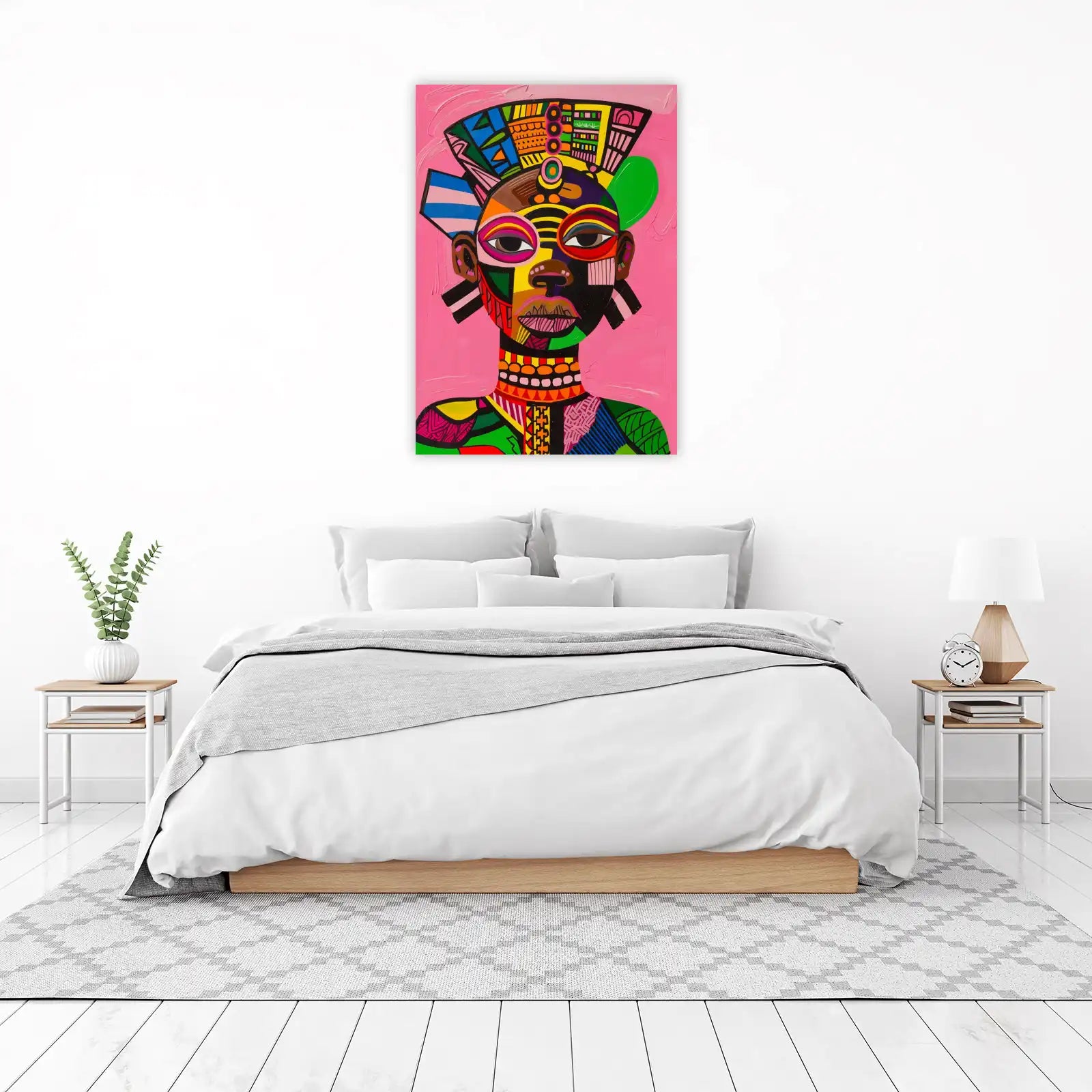 Vibrant Abstract Portrait Wall Art