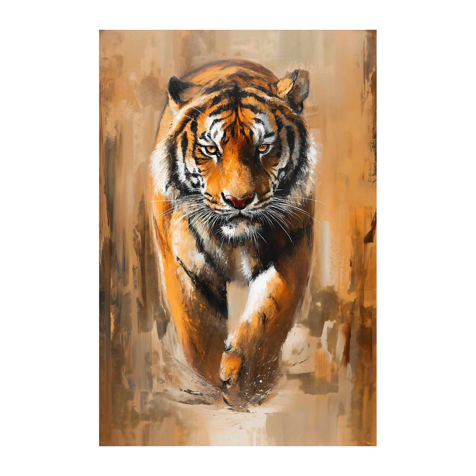 Majestic Tiger Approaching Wall Art