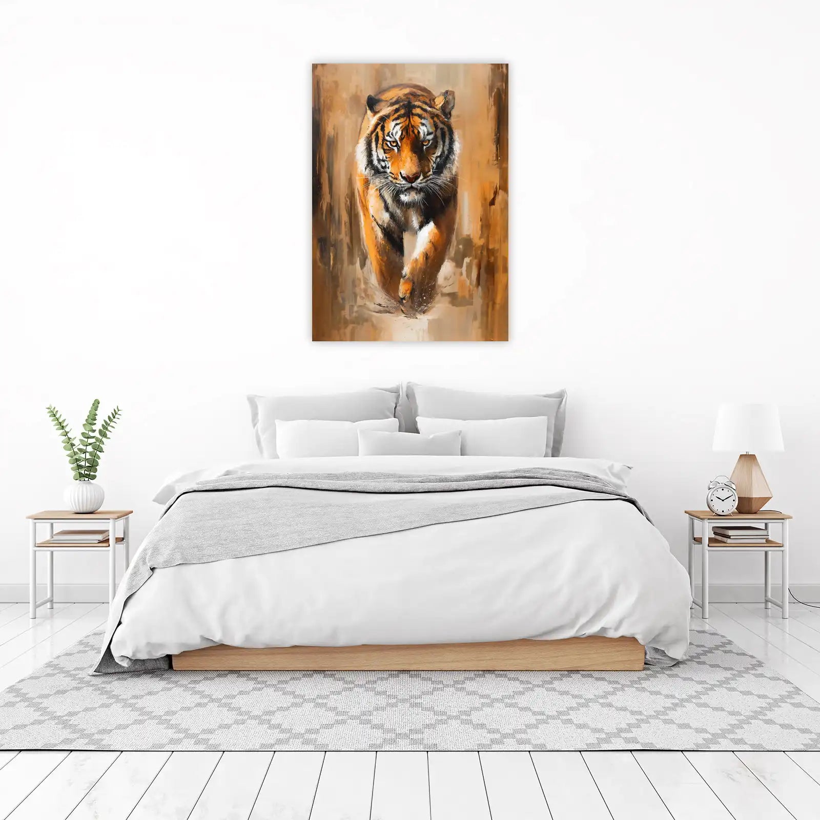 Majestic Tiger Approaching Wall Art