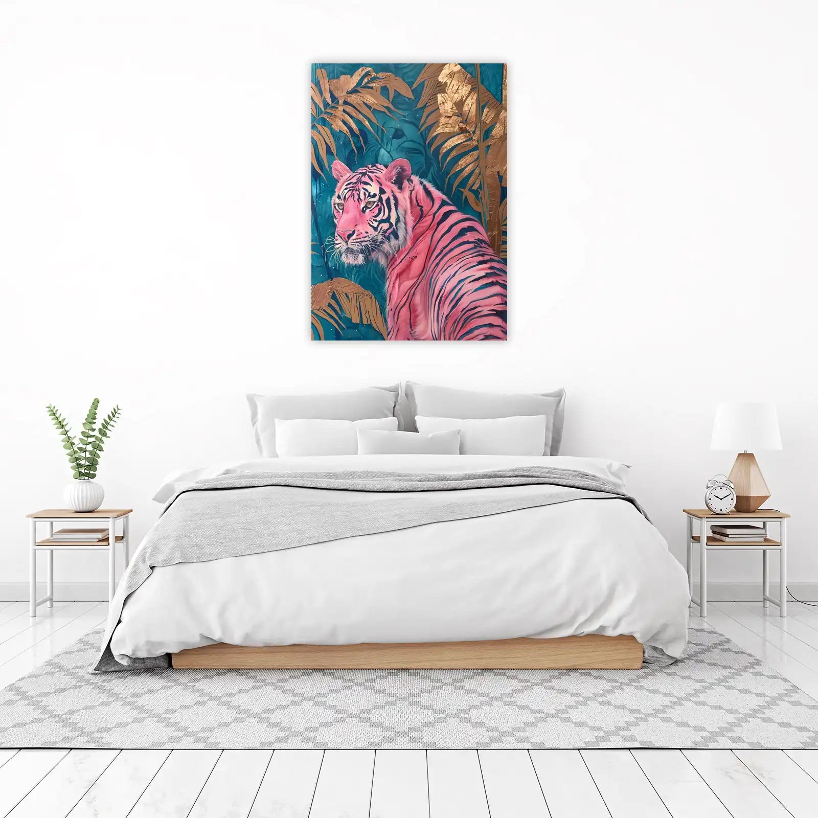Pink Tiger Jungle Wall Art Wall Art