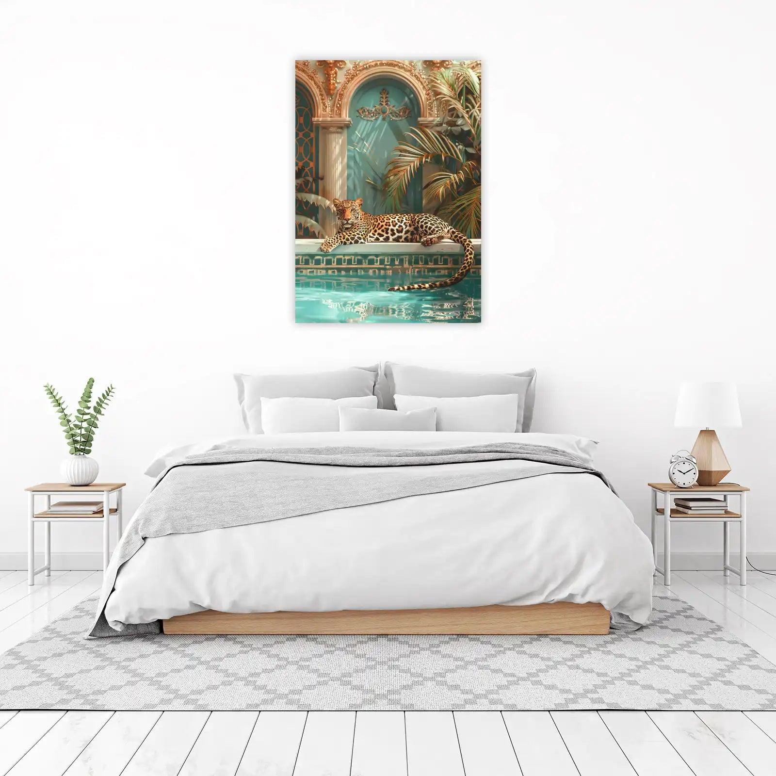 Majestic Leopard Luxury Poolside Wall Art