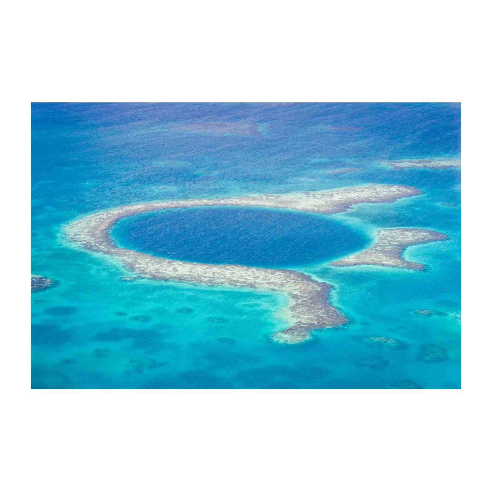 Belize Great Blue Hole Aerial Wall Art