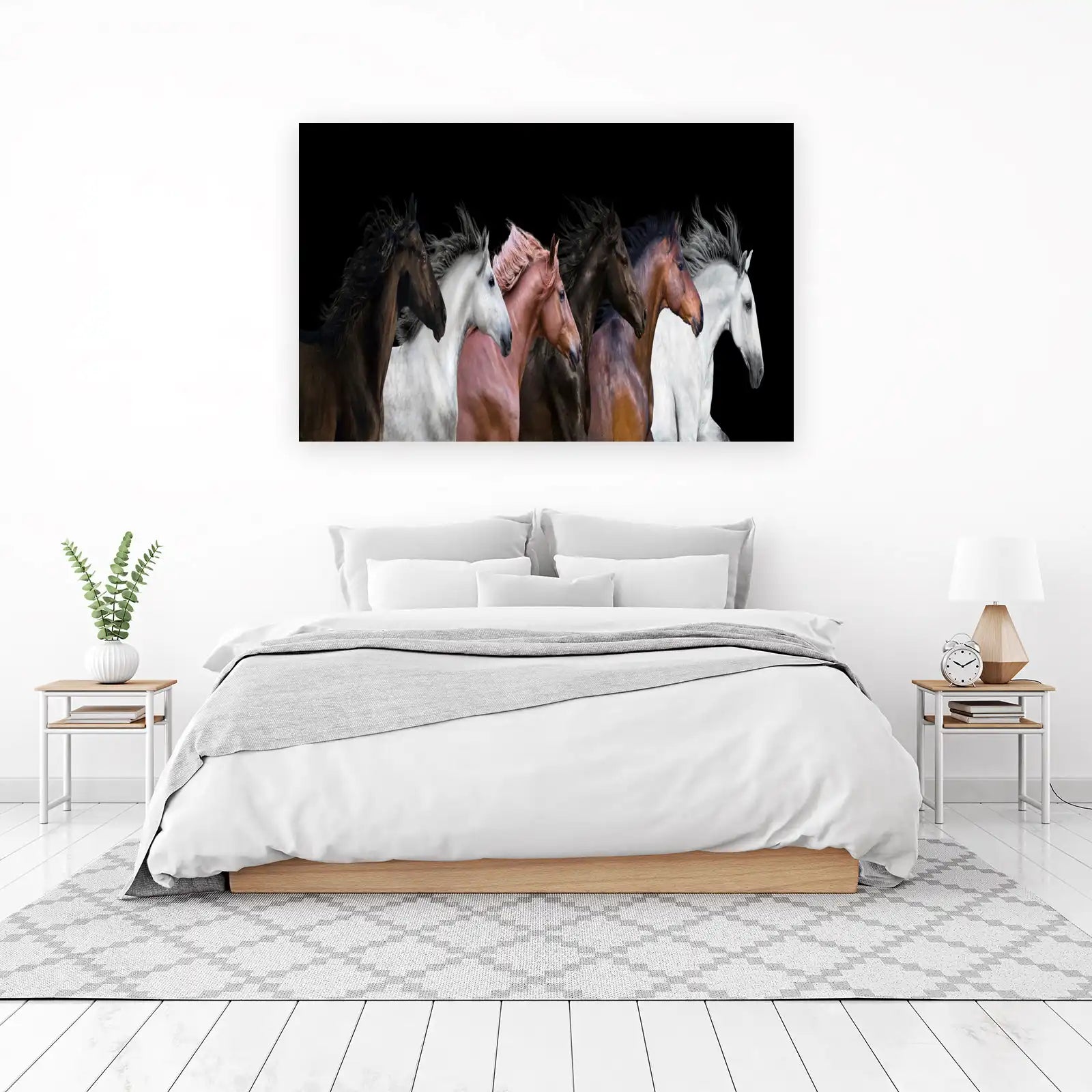 Majestic Running Horses Panorama Wall Art