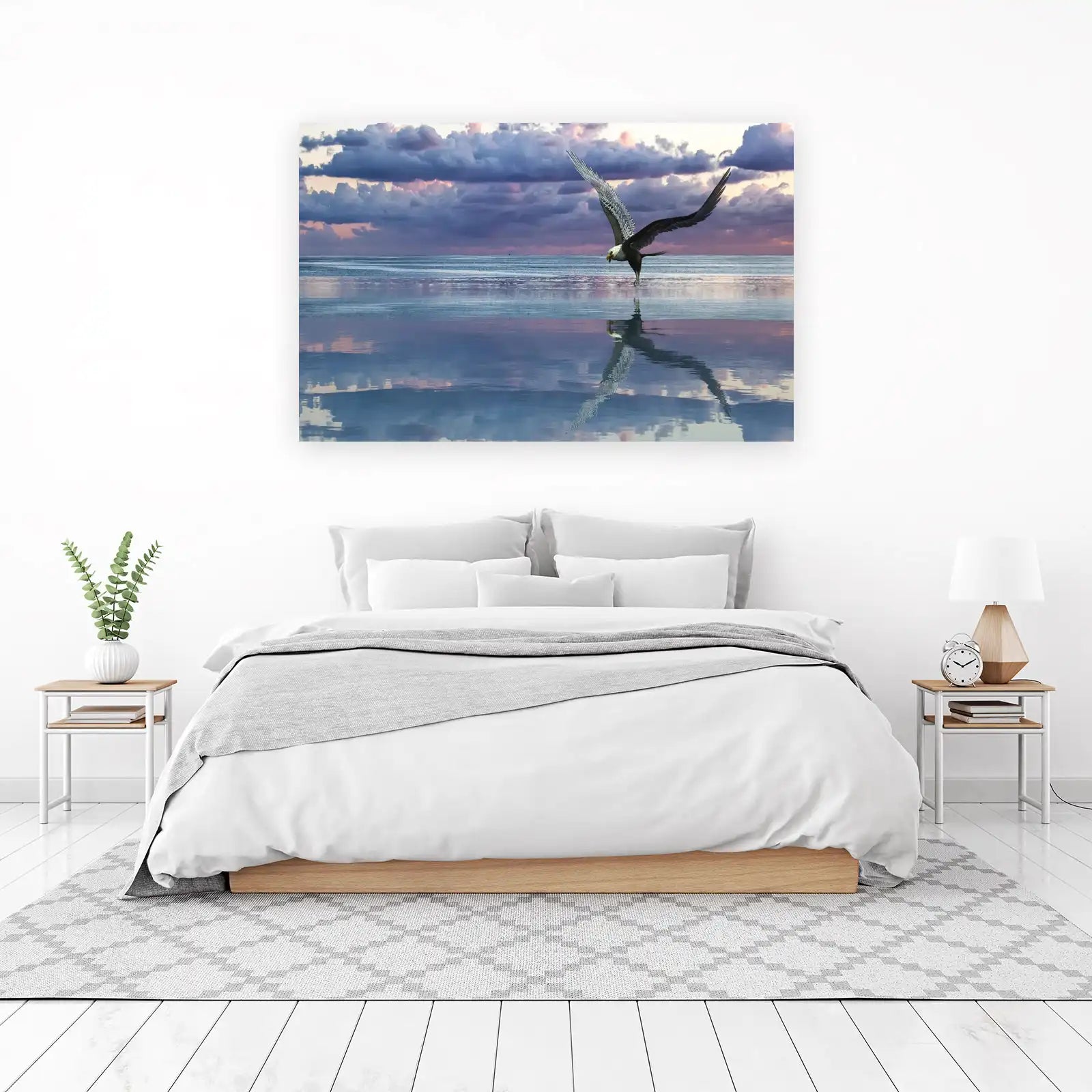 Majestic Eagle Over Water Wall Art