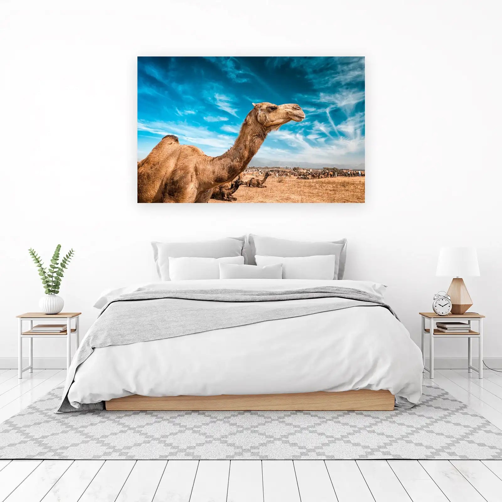 Majestic Camel Desert Scene Wall Art