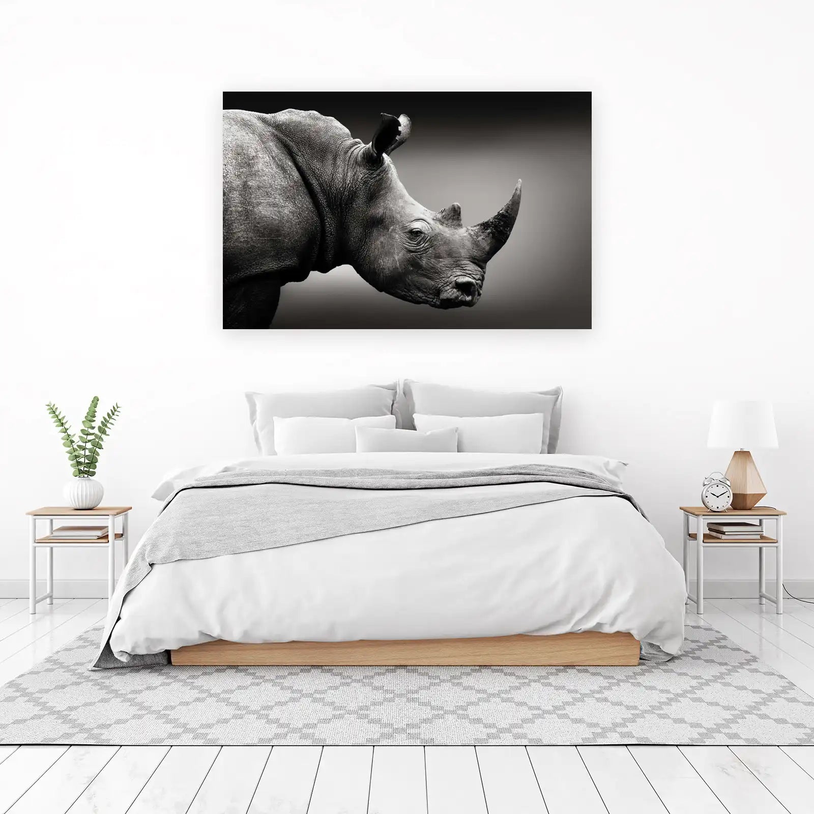 Majestic Rhino Portrait Wall Art