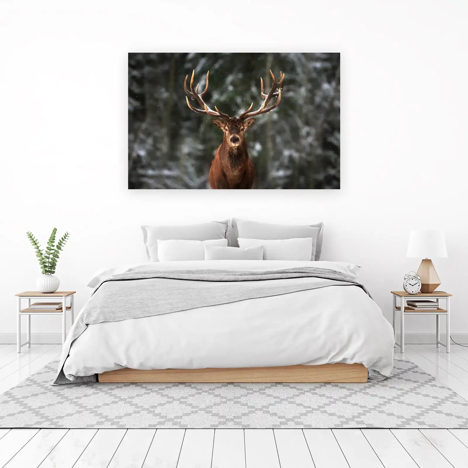 Majestic Stag Winter Wildlife Wall Art