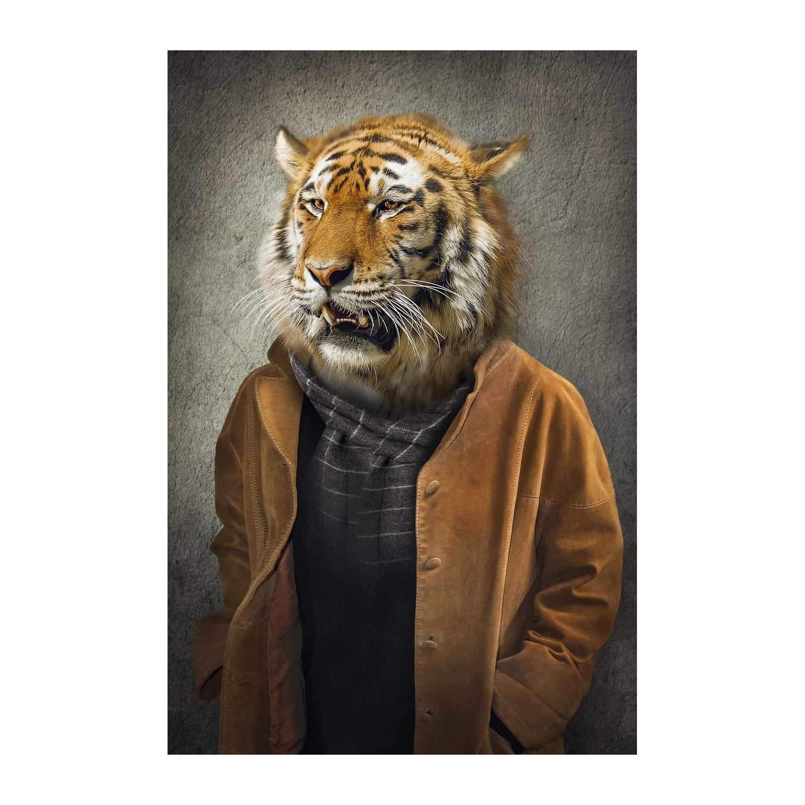 Dapper Tiger Fashion Animal Portrait Wall Art